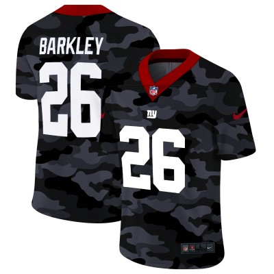 New York Giants #26 Saquon Barkley Men's Nike 2020 Black CAMO Vapor Untouchable Limited Stitched NFL Jersey Men's